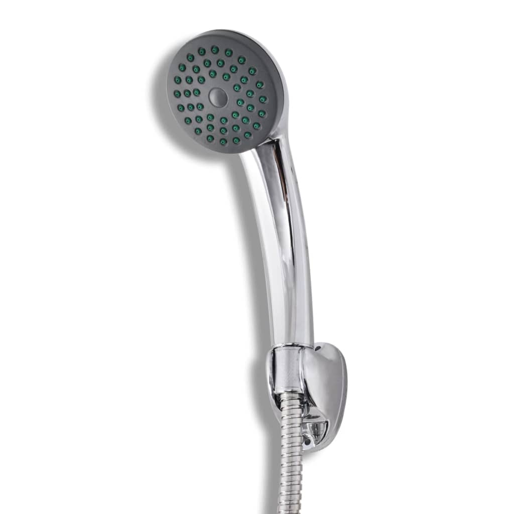 Vidaxl shower faucet set one button chromium