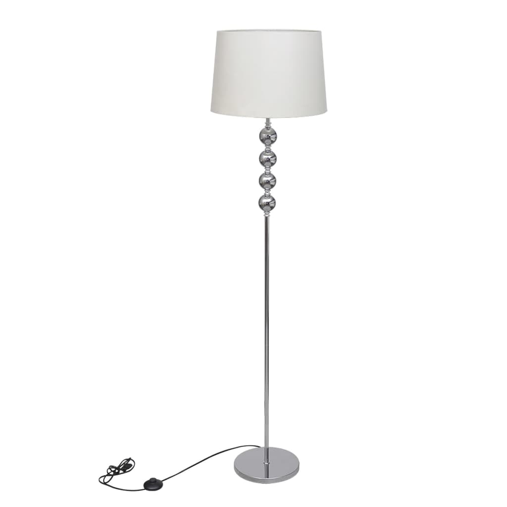 Vidaxl floor lamp with high standard and 4 balls white