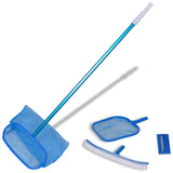 Vidaxl Swimming Pool Set - 2 Nets, 1 Scrubber, 1 Brush + Telescopic Paal