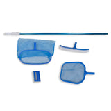 Vidaxl Swimming Pool Set - 2 Nets, 1 Scrubber, 1 Brush + Telescopic Paal