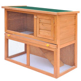 Hutch di coniglio Vidaxl per l'esterno con 1 porta in legno