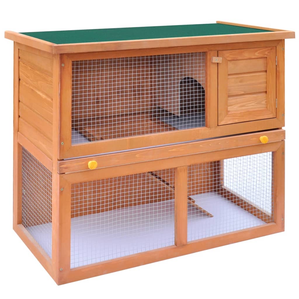 Hutch di coniglio Vidaxl per l'esterno con 1 porta in legno