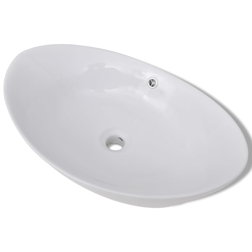 Vidaxl Ceramic sink Oval 59 x 38.5 cm