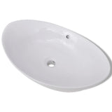 Vidaxl Ceramic sink Oval 59 x 38.5 cm