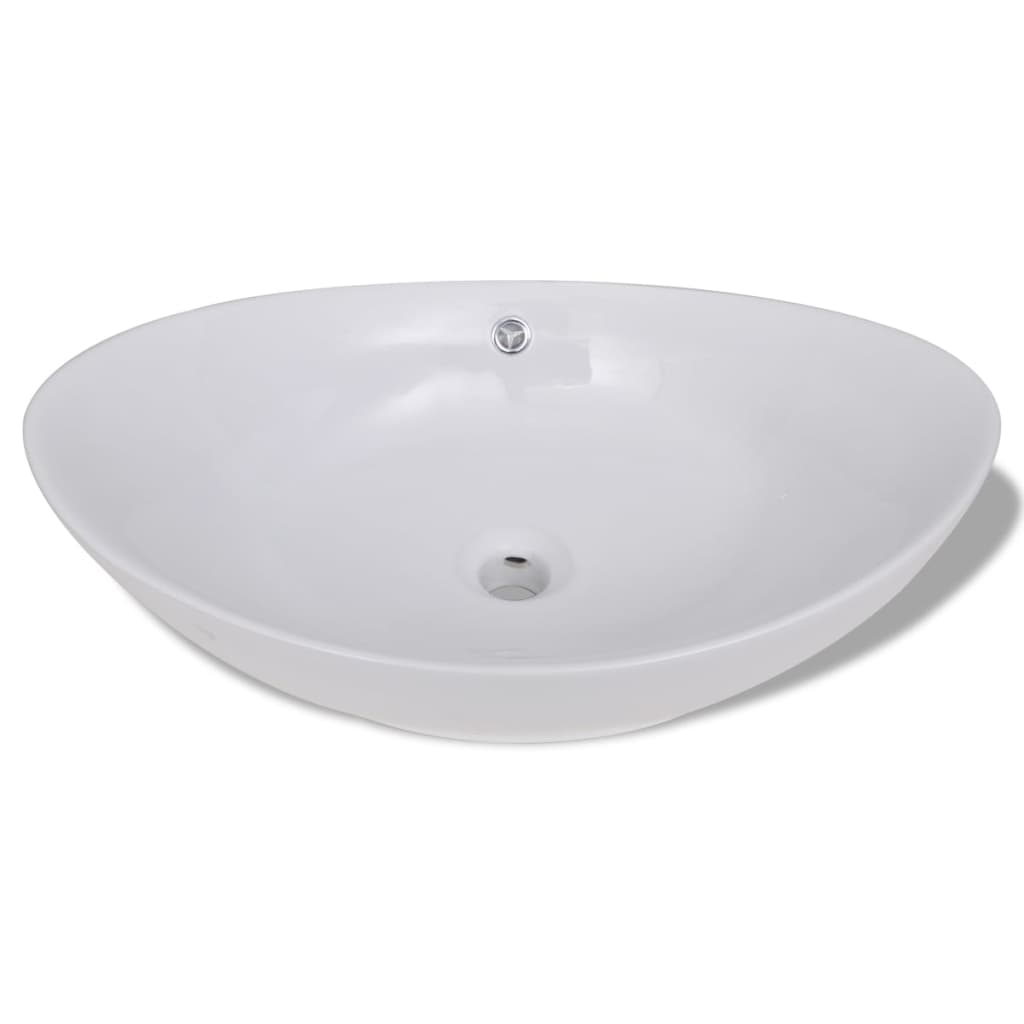 Vidaxl Ceramic sink Oval 59 x 38.5 cm