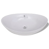 Vidaxl Ceramic sink Oval 59 x 38.5 cm