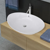 Vidaxl Ceramic sink Oval 59 x 38.5 cm