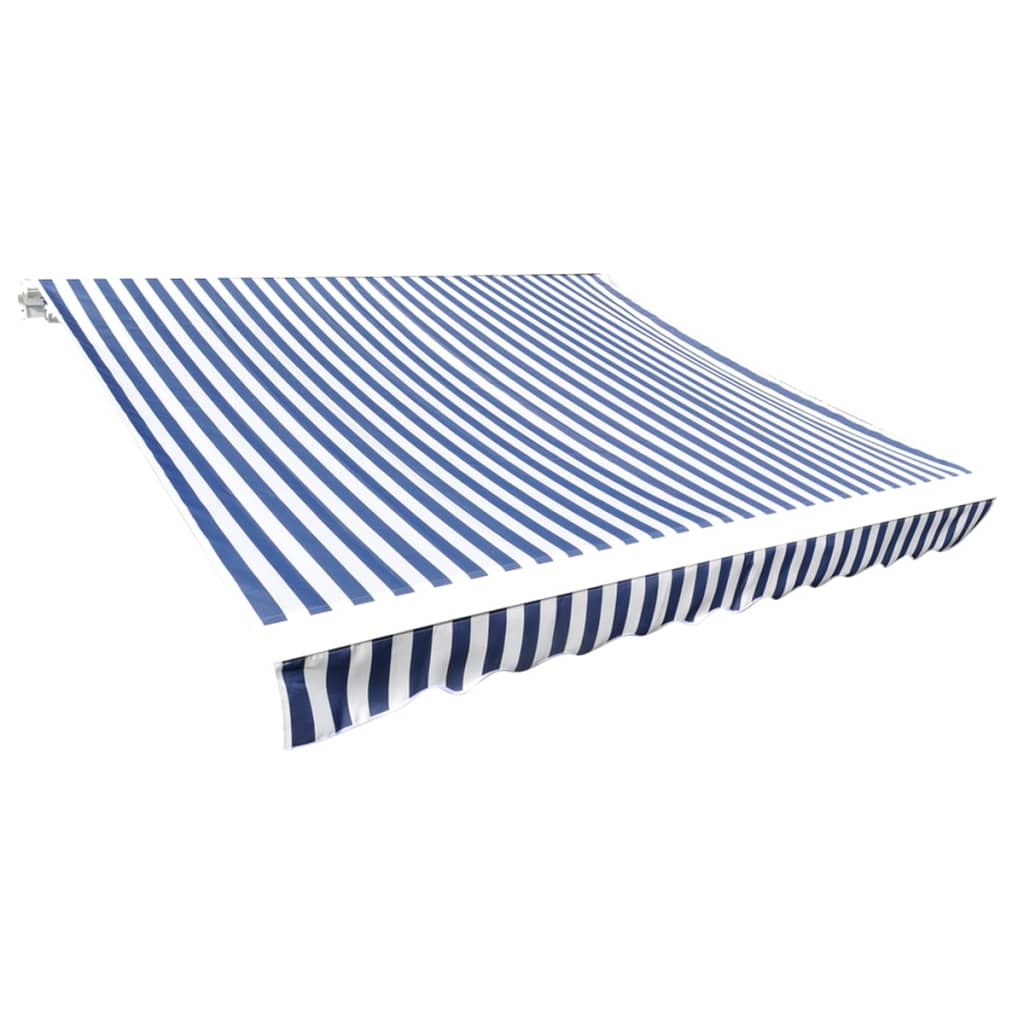 Vidaxl leeën leeën 4x3 m Canvas blo a wäiss