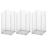 Vidaxl 3-part Schans basket set 25x25x50 cm galvanized wire