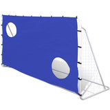 Vidaxl Football Goal com parede alvo de alta qualidade 240x92x150 cm de aço