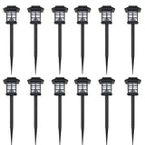 Vidaxl 12-part LED garden lighting set Solar with PIN 8.6x8.6x38 cm