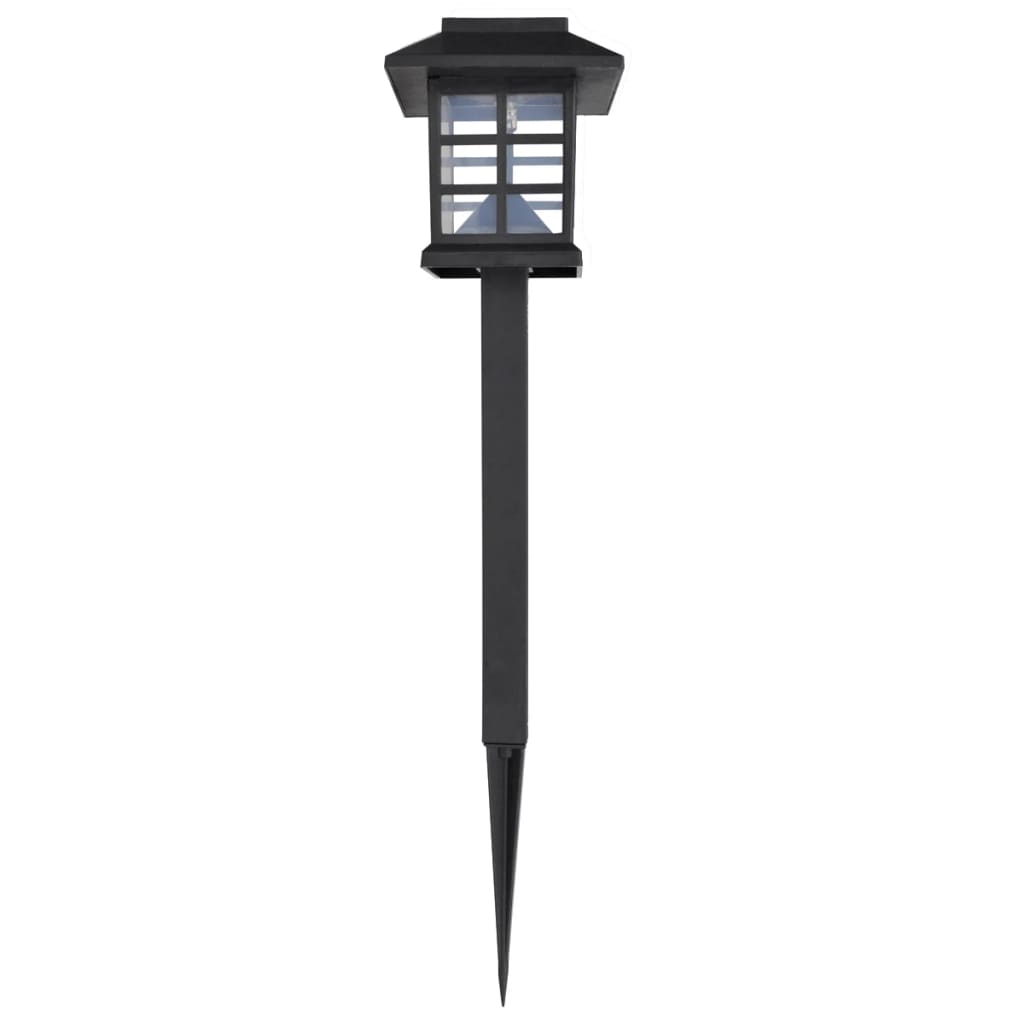Vidaxl 12-Deel Led Garden Haltung Set Solar mat Pin 8.6x8.6x38 cm