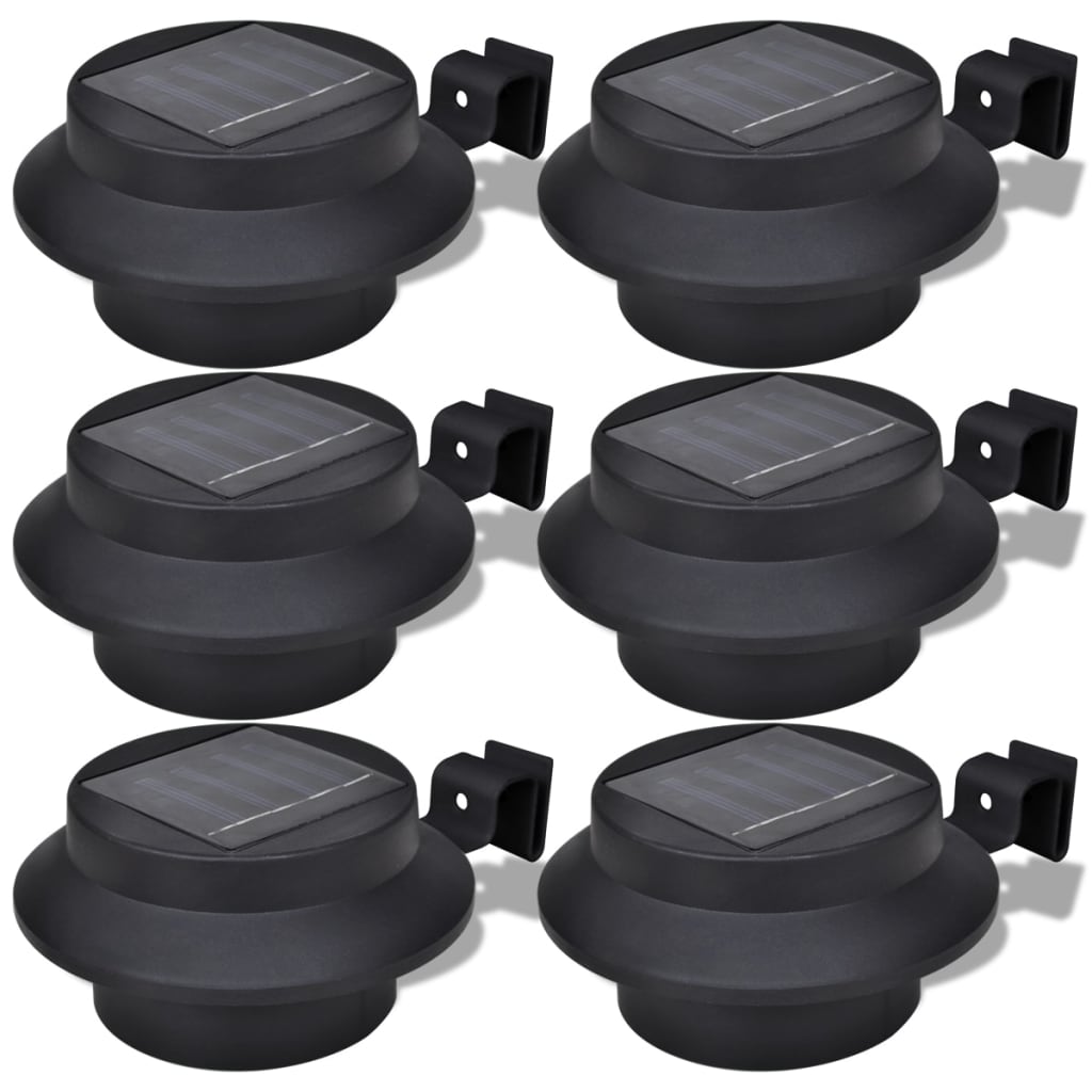 Vidaxl Solar Outdoor Lamp Set 6 stykker svart