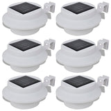 Vidaxl Solar Lampa zewnętrzna Zestaw 6 sztuk biały