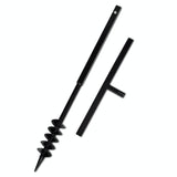 Vidaxl Ground drill with handle and screw head (double screw) 80 mm (black)