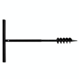 Vidaxl Ground drill with handle and screw head (double screw) 80 mm (black)