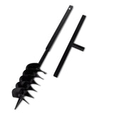 Vidaxl Ground drill with handle and screw head 150 mm (black)
