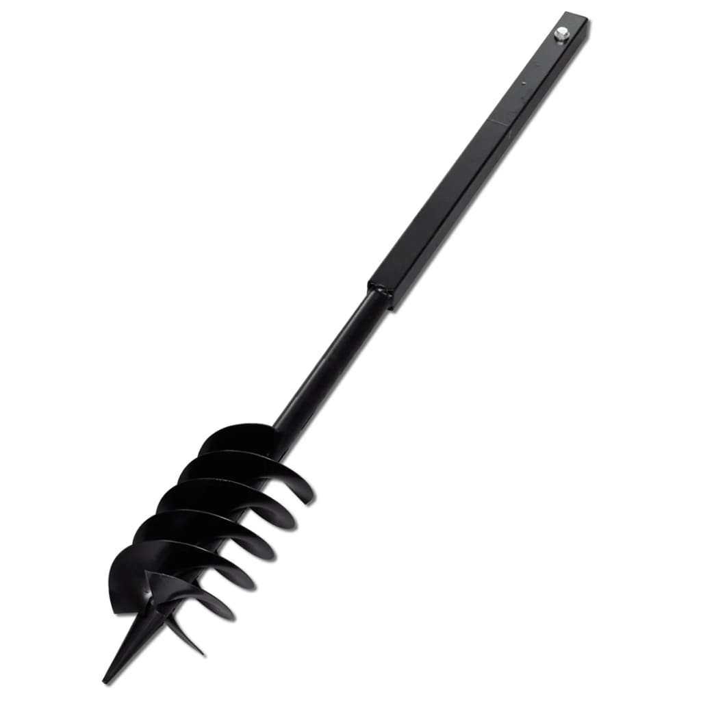 Vidaxl Ground drill with handle and screw head 150 mm (black)
