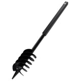 Vidaxl Ground drill with handle and screw head 150 mm (black)