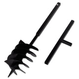 Vidaxl Ground drill with handle and screw head 200 mm (black)
