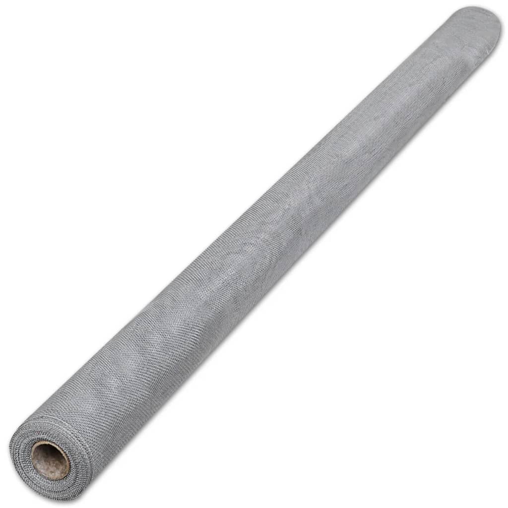 Vidaxl mesh 100x1000 cm Aluminium sëlwer faarweg