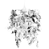 Vidaxl Chandelier with sequins in the form of leaves 21.5x30 cm silver