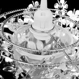 Vidaxl Chandelier with sequins in the form of leaves 21.5x30 cm silver