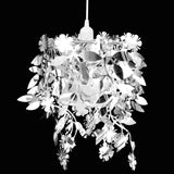 Vidaxl Chandelier with sequins in the form of leaves 21.5x30 cm silver