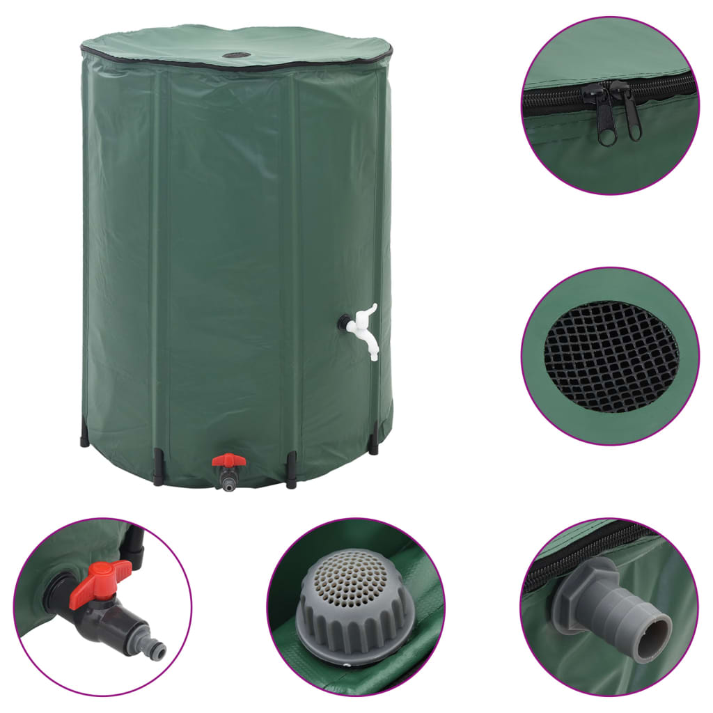 Vidaxl flappbar Waasser Tank 250l (Gréng)