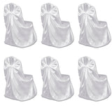 Couverture de chaise de mariage vidaxl blanc (6 pièces)