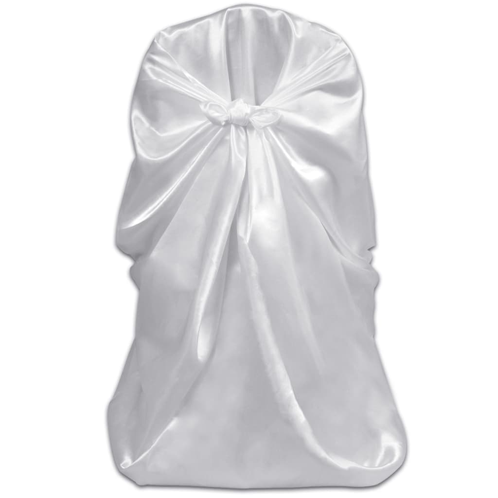 Couverture de chaise de mariage vidaxl blanc (6 pièces)