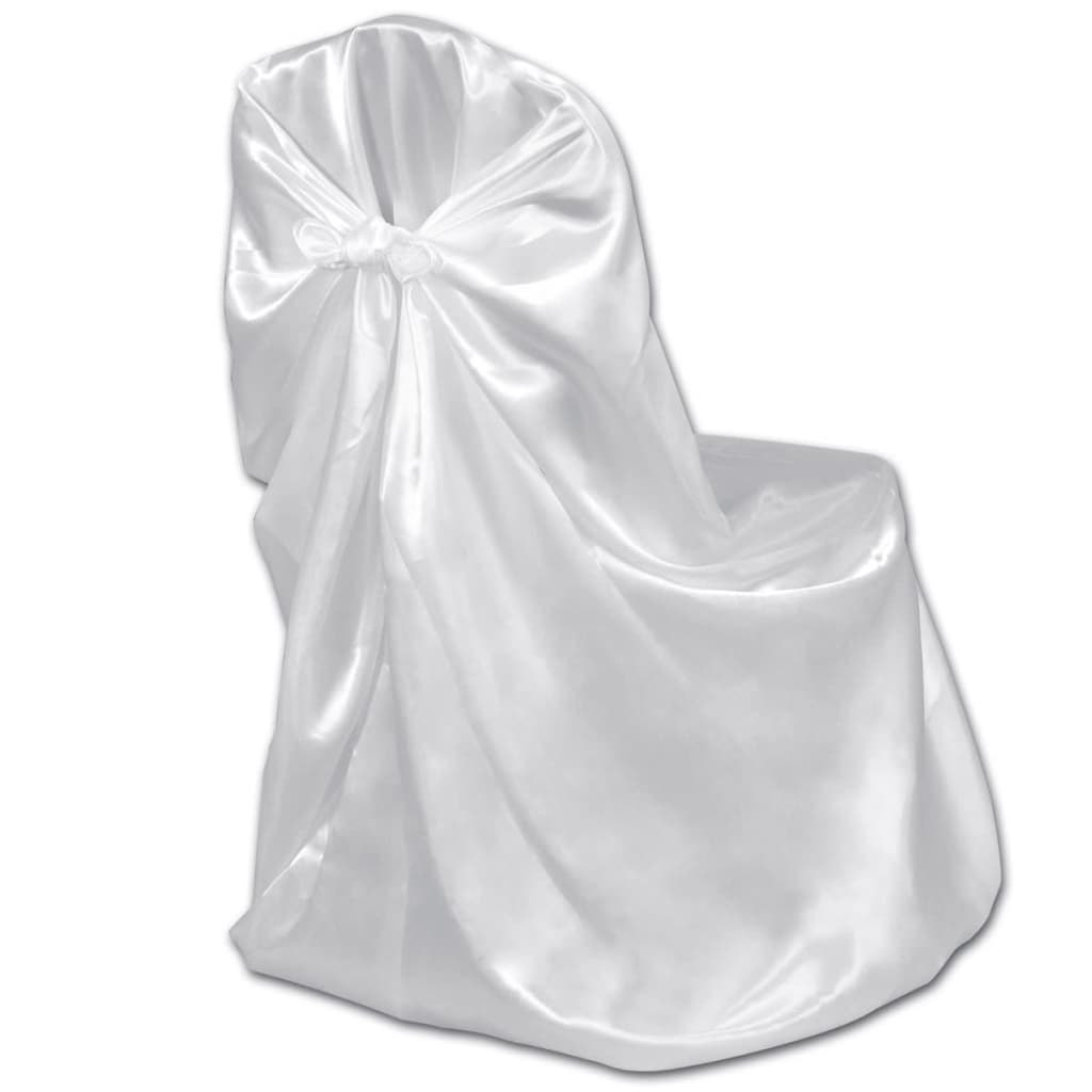 Couverture de chaise de mariage vidaxl blanc (6 pièces)