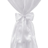 Vidaxl standing table cover with bow 80cm white (2 pieces)