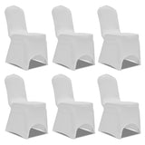 Kryt židle Vidaxl Stretch White (6 kusů)