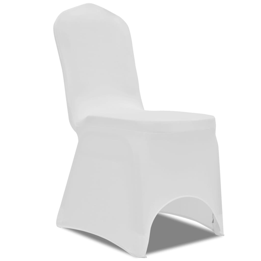 Kryt židle Vidaxl Stretch White (6 kusů)