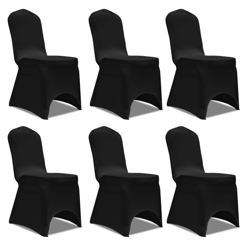 Vidaxl Chair Cover Stretch Black (6 pieces)