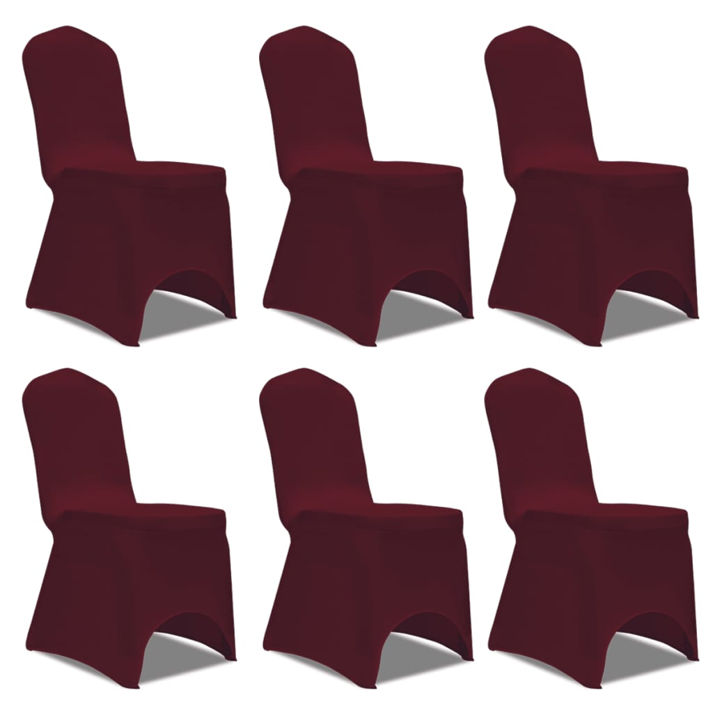 Vidaxl Stull Cover Streck Bordeaux rout (6 Stécker)