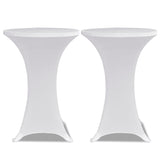Vidaxl Stand table cover Stretch Ø60cm white (2 pieces)