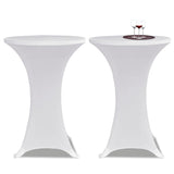 Vidaxl Stand table cover Stretch Ø60cm white (2 pieces)