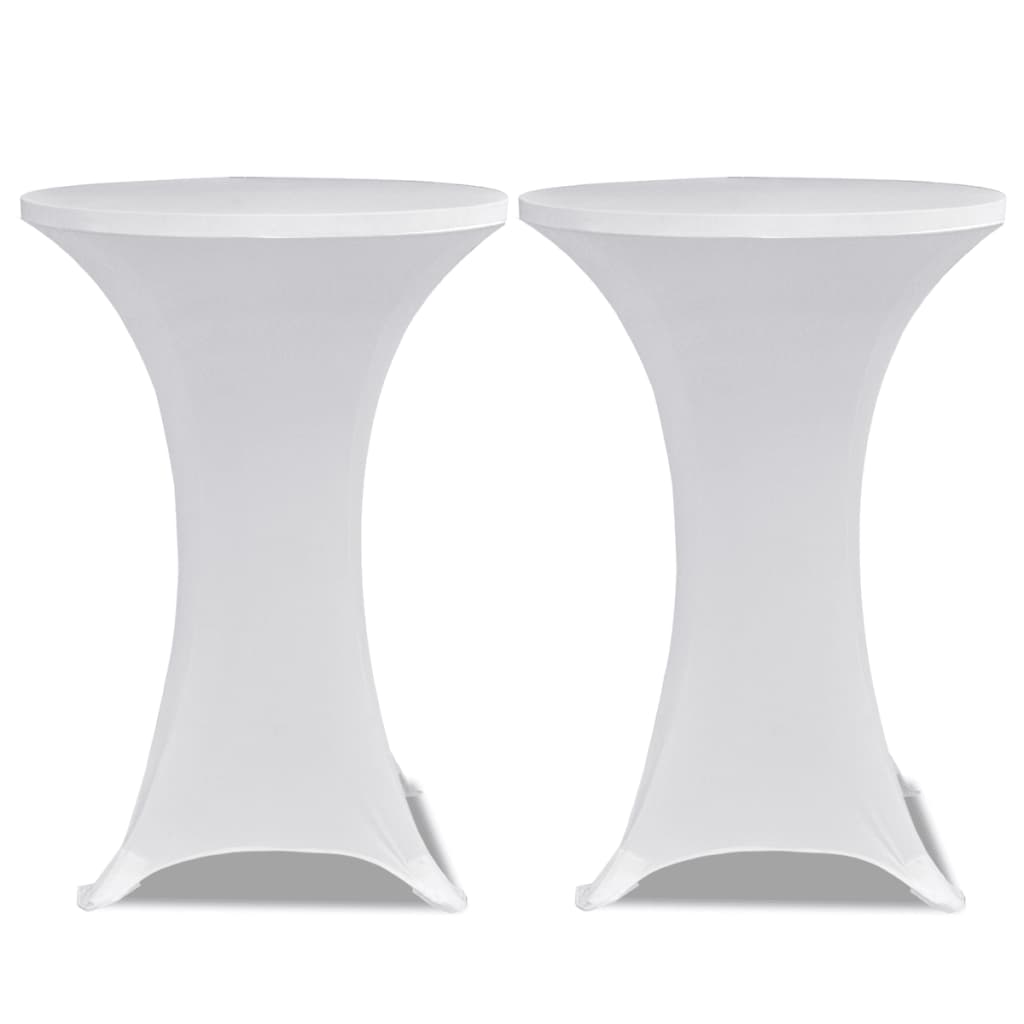 Vidaxl Stand table cover Stretch Ø80cm white (2 pieces)