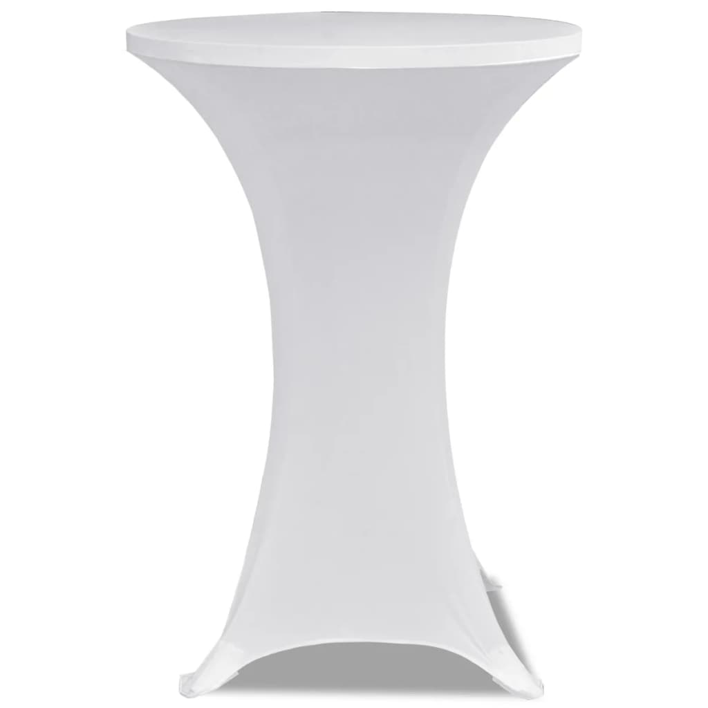 Vidaxl Stand table cover Stretch Ø80cm white (2 pieces)