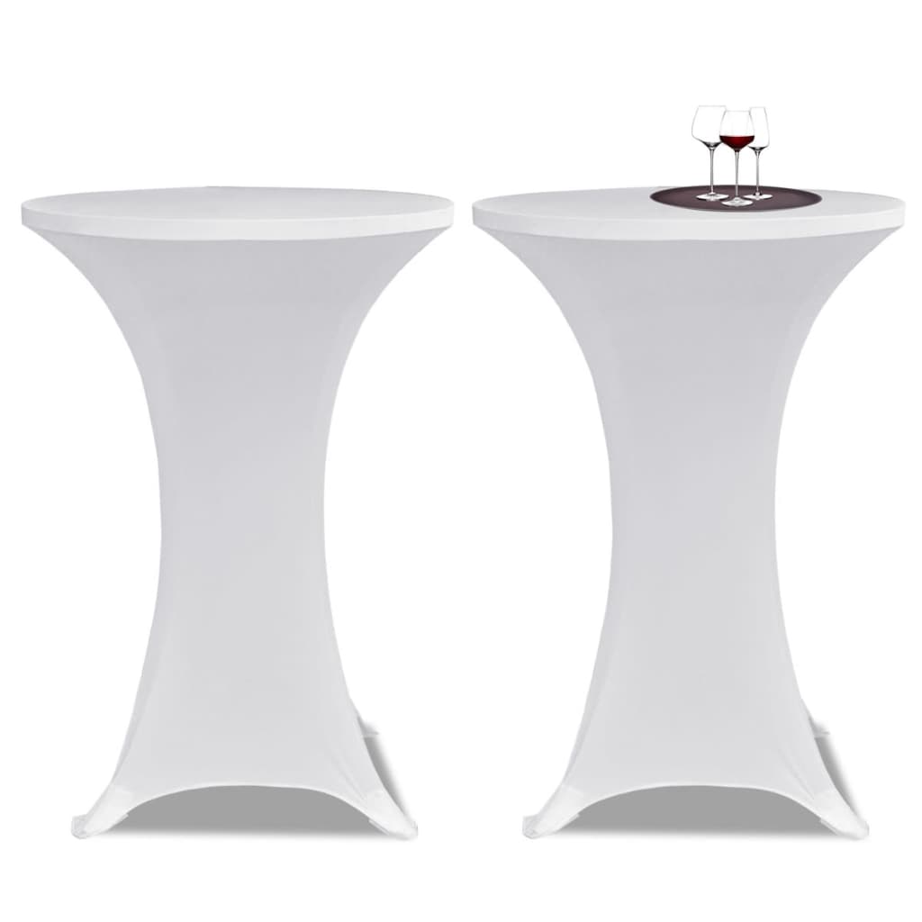 Vidaxl Stand table cover Stretch Ø80cm white (2 pieces)