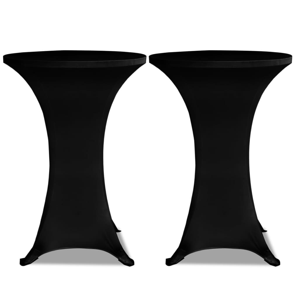 Vidaxl Stand table cover Stretch Ø60cm Black (2 pieces)