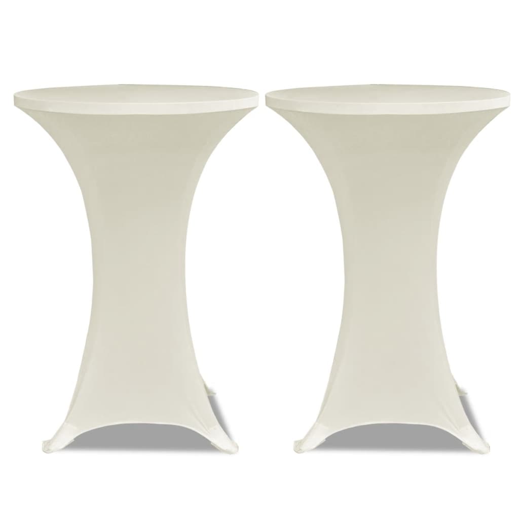 Vidaxl Stand table cover Stretch Ø60cm cream (2 pieces)