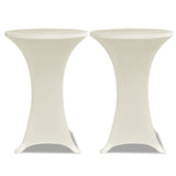 Vidaxl Stand table cover Stretch Ø60cm cream (2 pieces)