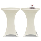 Vidaxl Stand table cover Stretch Ø60cm cream (2 pieces)