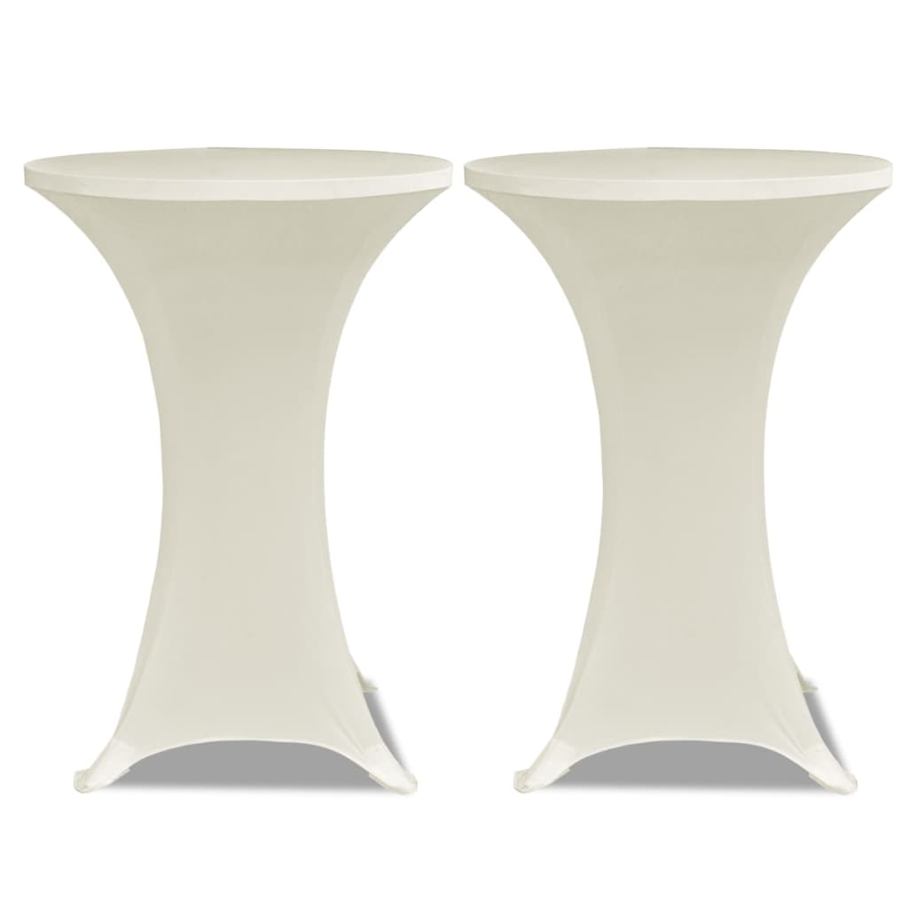 Vidaxl Stand Table Copertura Valuta Ø70 cm Crema (2 pezzi)