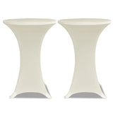 Vidaxl Stand Table Copertura Valuta Ø70 cm Crema (2 pezzi)