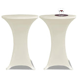 Vidaxl Stand Table Copertura Valuta Ø70 cm Crema (2 pezzi)
