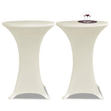 Vidaxl statafelhoes stretch ø80cm crème (2 stuks)